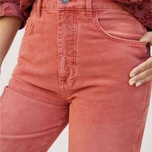 Pilcro Flare corduroys in Coral